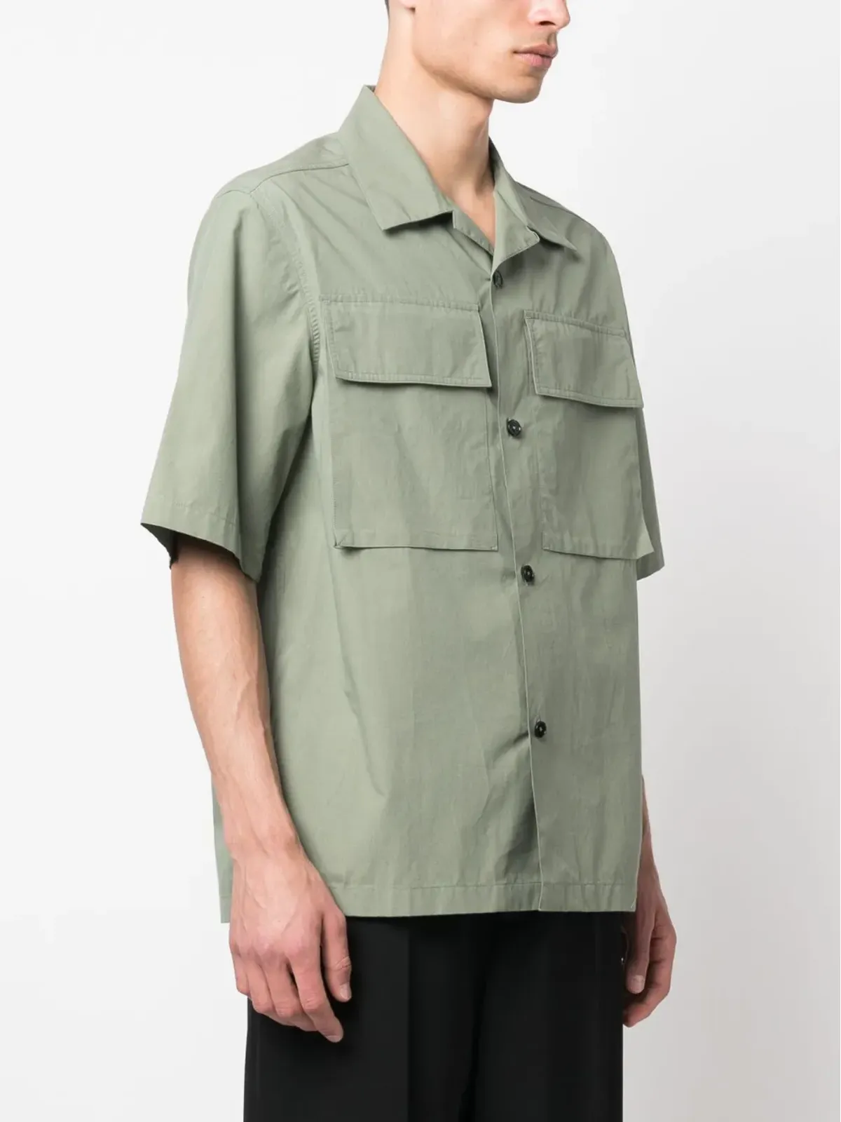 Jil Sander 半袖コットンシャツ - グリーン - 画像3