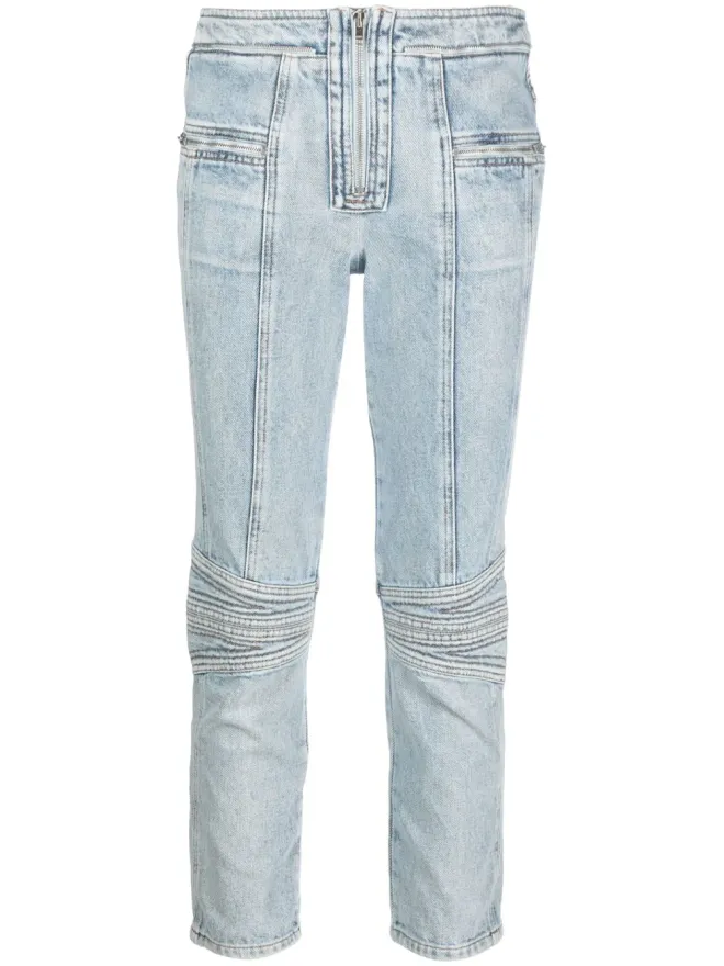Isabel Marant ISABEL MARANT ジップ装飾付きクロップドデニムジーンズの商品画像