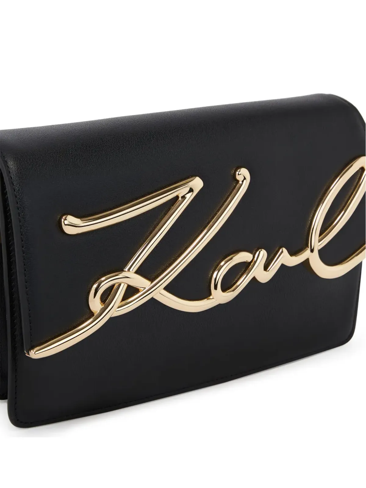 Karl Lagerfeld サインレザー ショルダーバッグ - 画像4