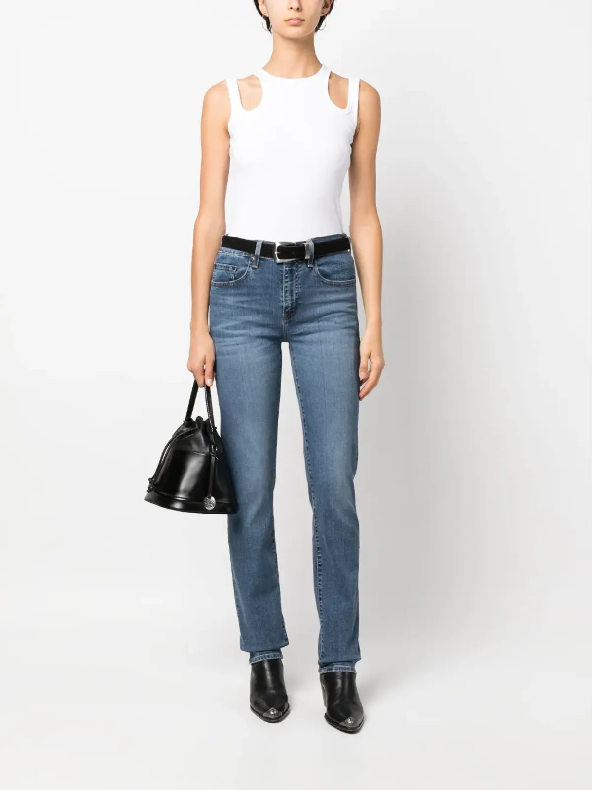 Levi's 724 ハイライズ・スリムフィット ジーンズ - ブルー - 画像2