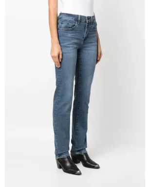 Levi's 724 ハイライズ・スリムフィット ジーンズ - ブルー - サムネイル3