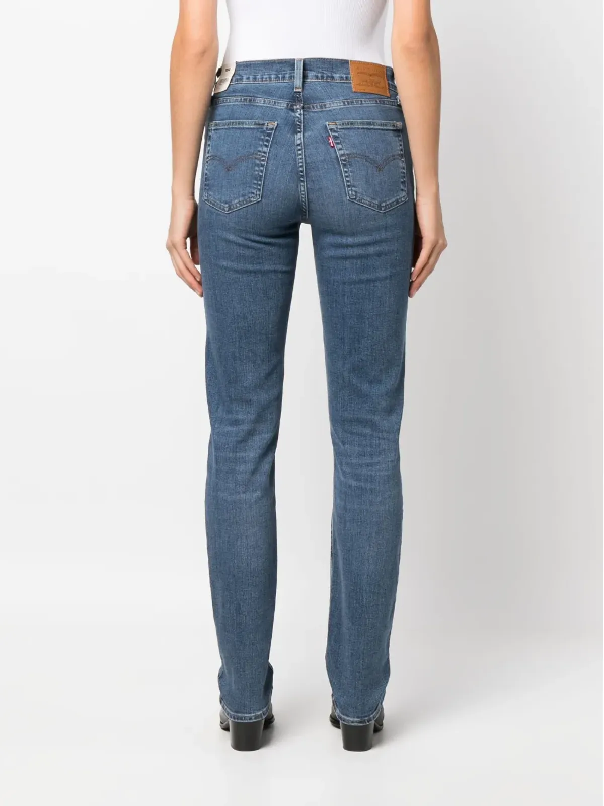 Levi's 724 ハイライズ・スリムフィット ジーンズ - ブルー - 画像4