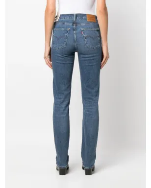 Levi's 724 ハイライズ・スリムフィット ジーンズ - ブルー - サムネイル4