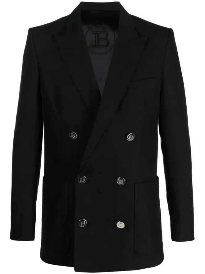 BALMAIN Balmain ダブルブレスト コットンブレザー（ブラック）の商品画像