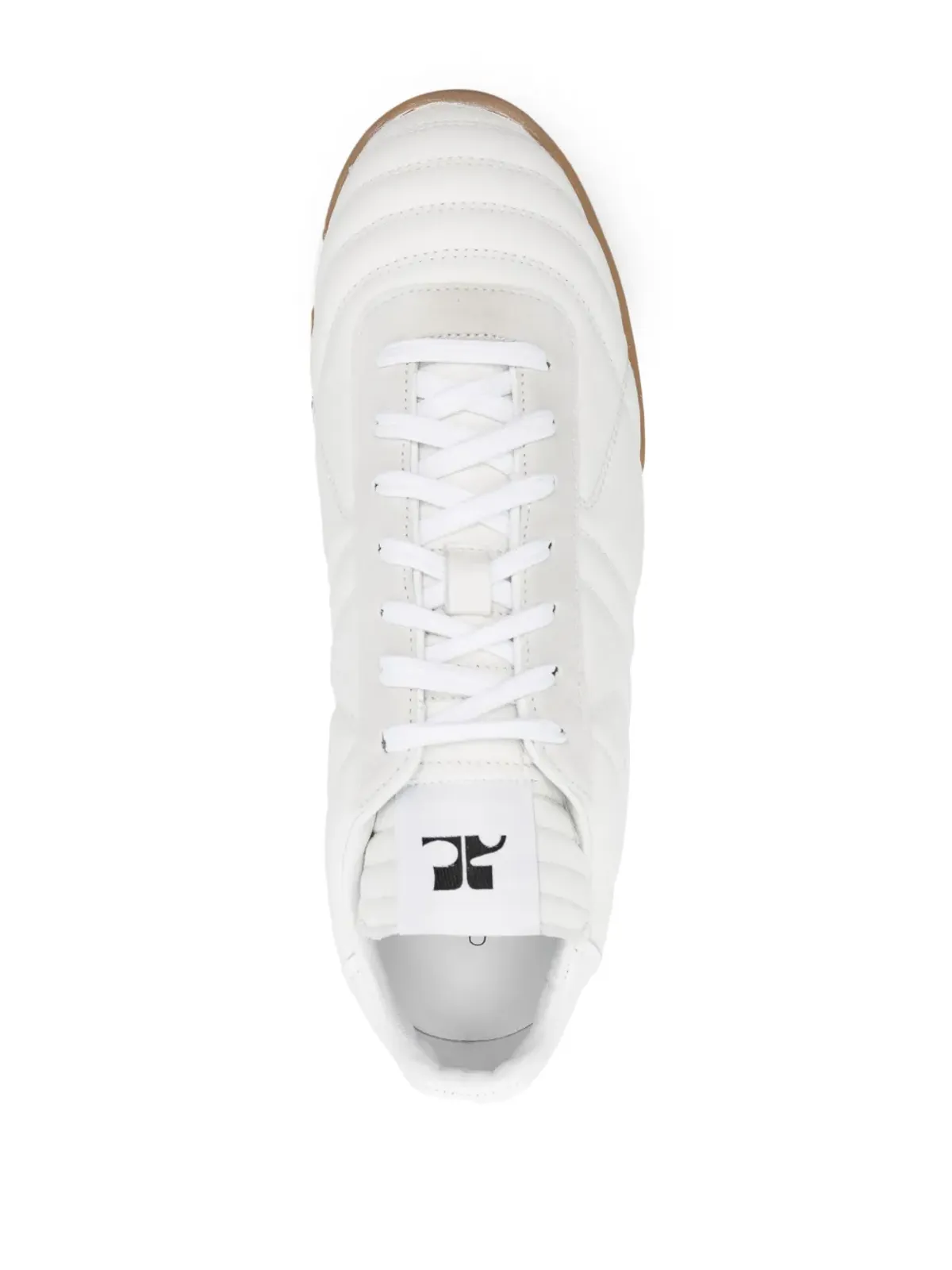 Courrèges ロー・トップ レザー スニーカー - ホワイト - 画像4