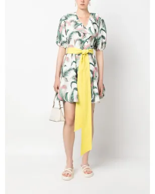 Maison Kitsuné リーフプリント ベルト付き ラップドレス - サムネイル2