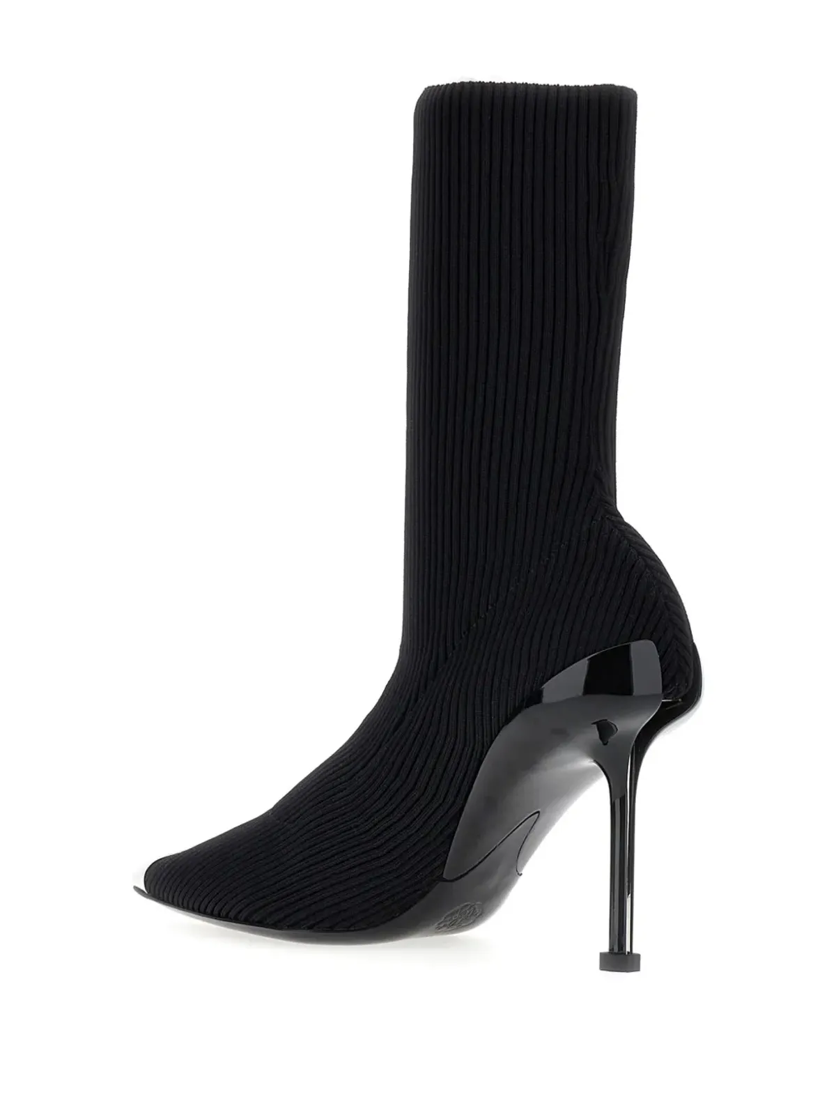 Alexander McQueen Slash 90mmリブ編みニットブーツ - 画像3