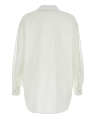 Alexander McQueen Orchid-appliqué poplin shirt - White - サムネイル2