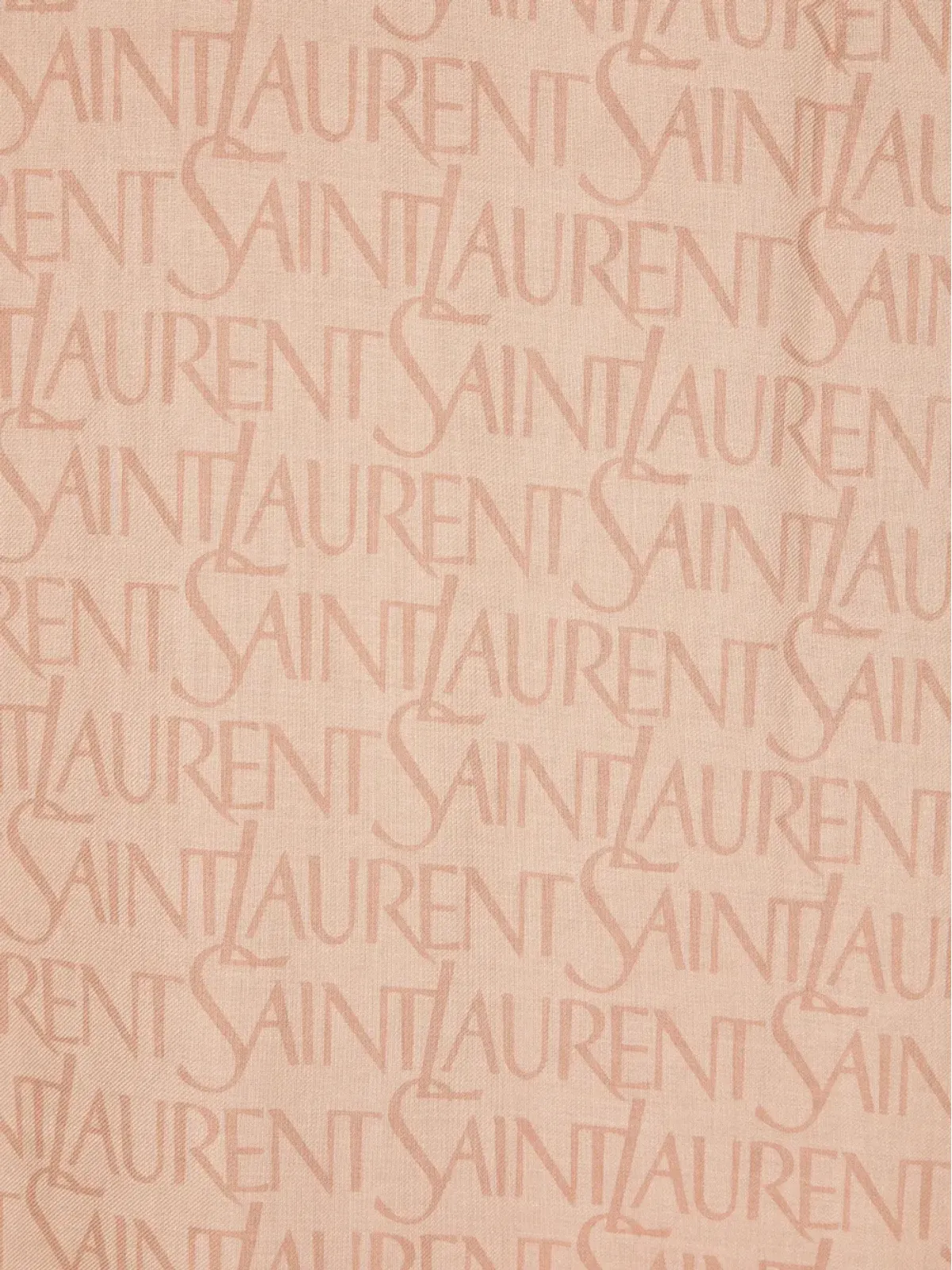 Saint Laurent ロゴジャガードスカーフ - ブラウン - 画像2