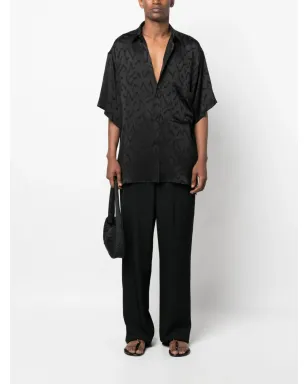 Saint Laurent ジャカード柄半袖シャツ - Black - サムネイル2