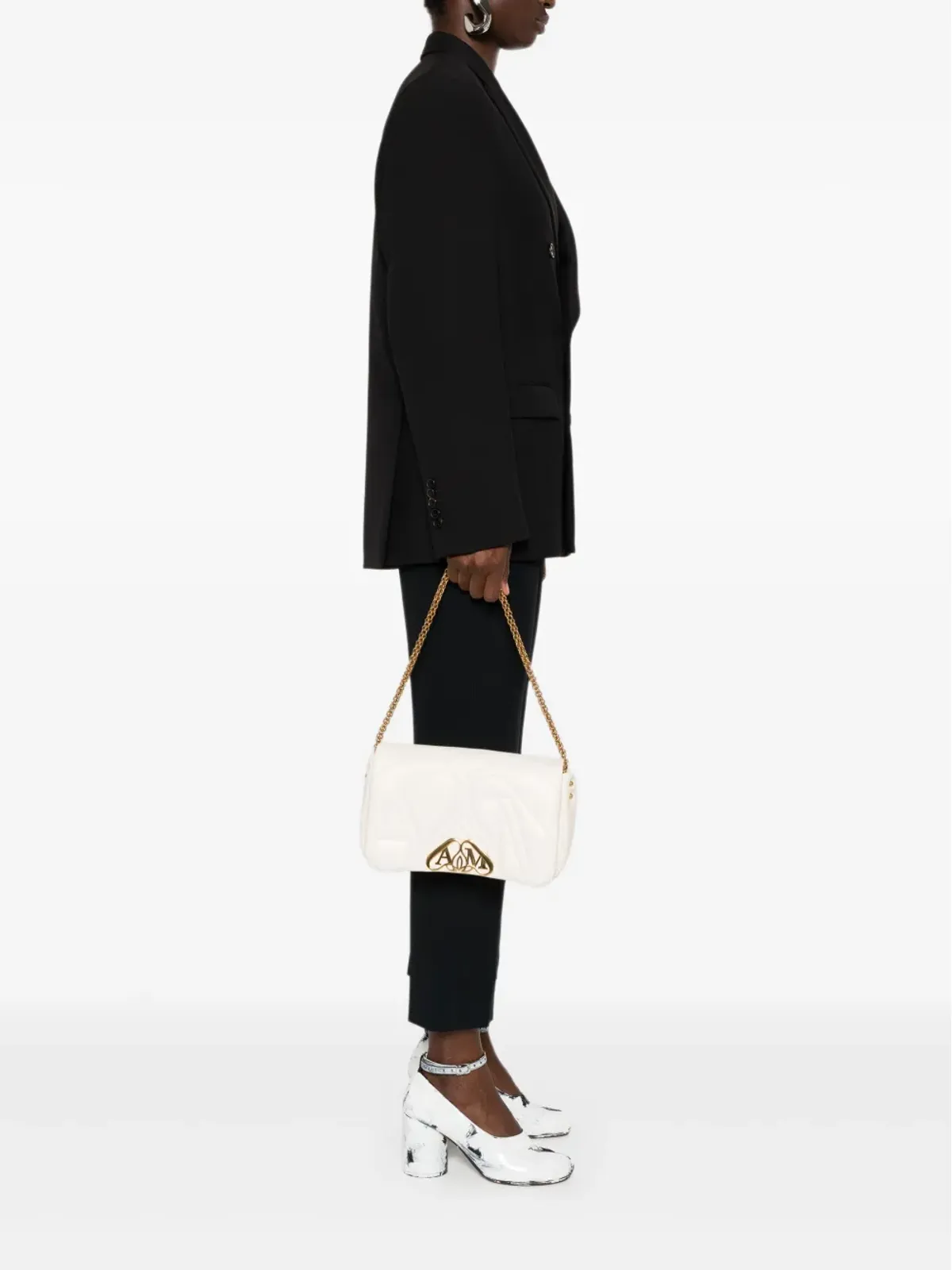 Alexander McQueen The Seal cross body bag - White - 画像2