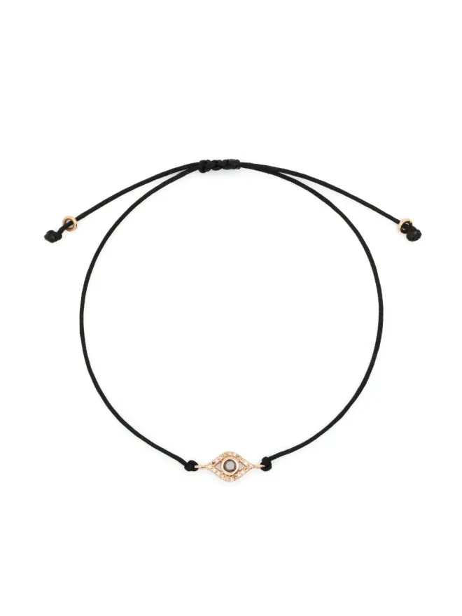 Anil Arjandas Anil Arjandas 18K ローズゴールド ミニ・イーブルアイ ダイヤモンド コード ブレスレット - ピンクの商品画像