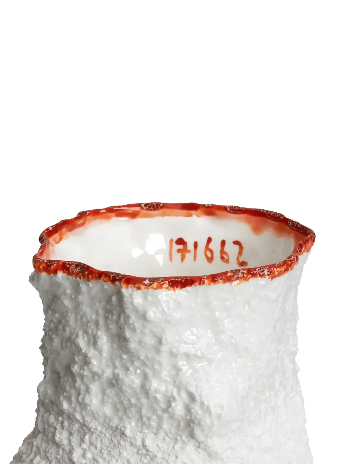1882 Ltd Stegreif textured-finish vase - White - 画像2