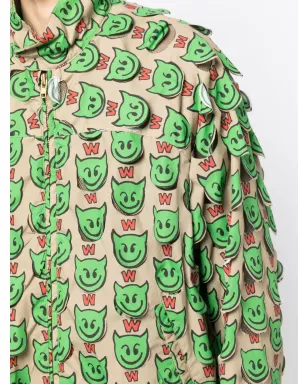 Walter Van Beirendonck モチーフプリントジップアップジャケット ブラウン - サムネイル5
