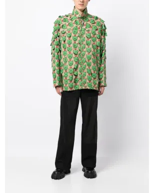 Walter Van Beirendonck モチーフプリントジップアップジャケット ブラウン - サムネイル2