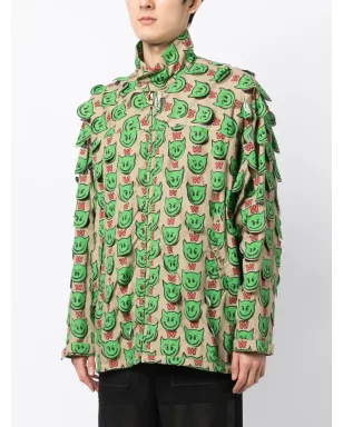 Walter Van Beirendonck モチーフプリントジップアップジャケット ブラウン - サムネイル3