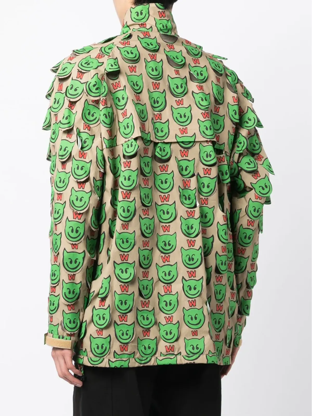Walter Van Beirendonck モチーフプリントジップアップジャケット ブラウン - 画像4