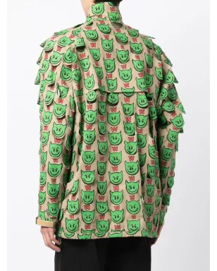 Walter Van Beirendonck モチーフプリントジップアップジャケット ブラウン - サムネイル4