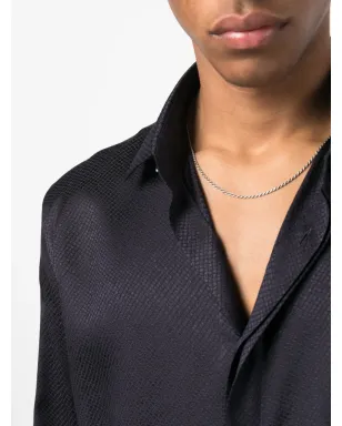 Saint Laurent シルクウールシャツ ブルー - サムネイル5
