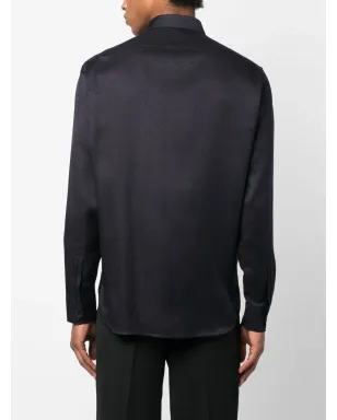 Saint Laurent シルクウールシャツ ブルー - サムネイル4