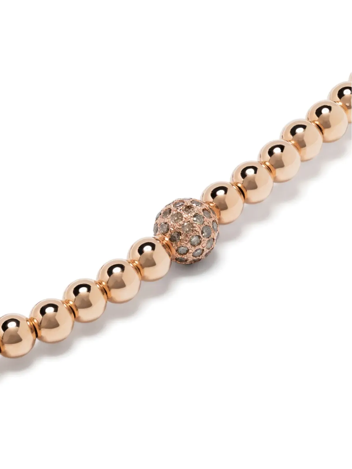 Anil Arjandas ローズゴールド 18K ダイヤモンド ビーズ コード ブレスレット - ピンク - 画像3