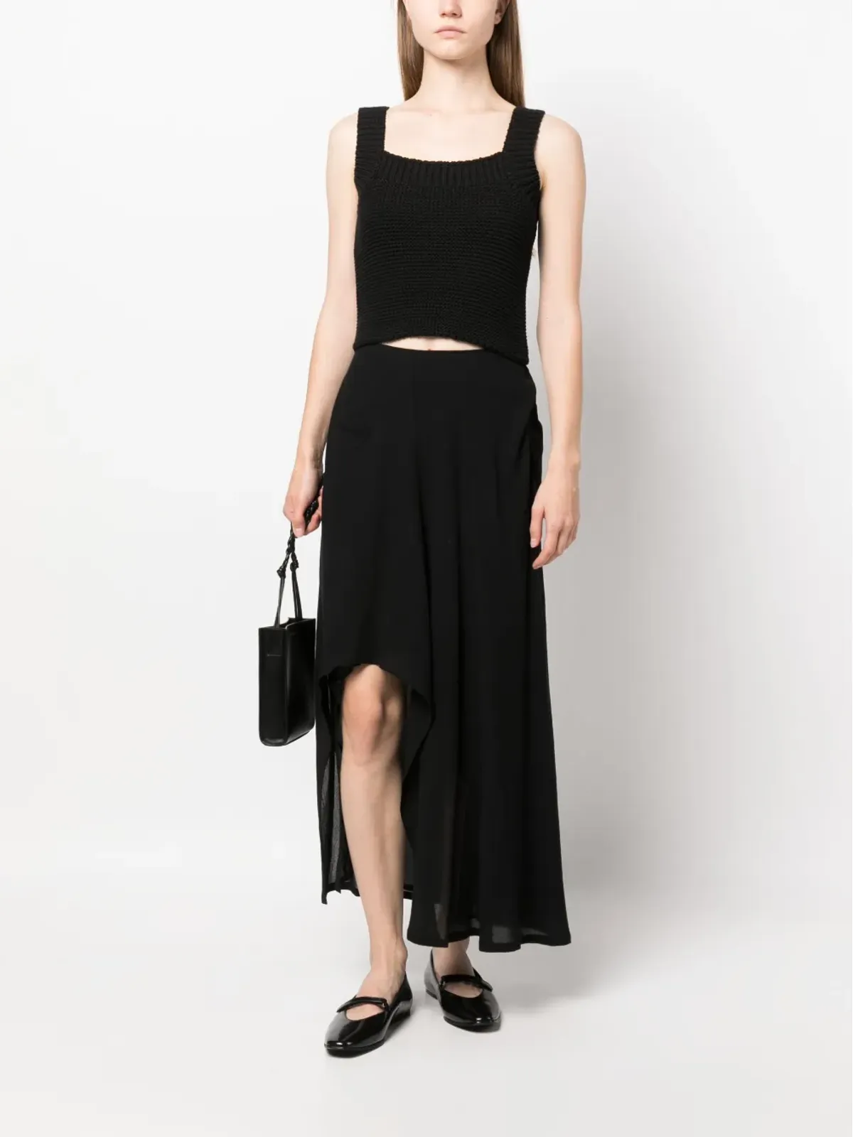 Yohji Yamamoto アシンメトリーミディスカート - 画像2