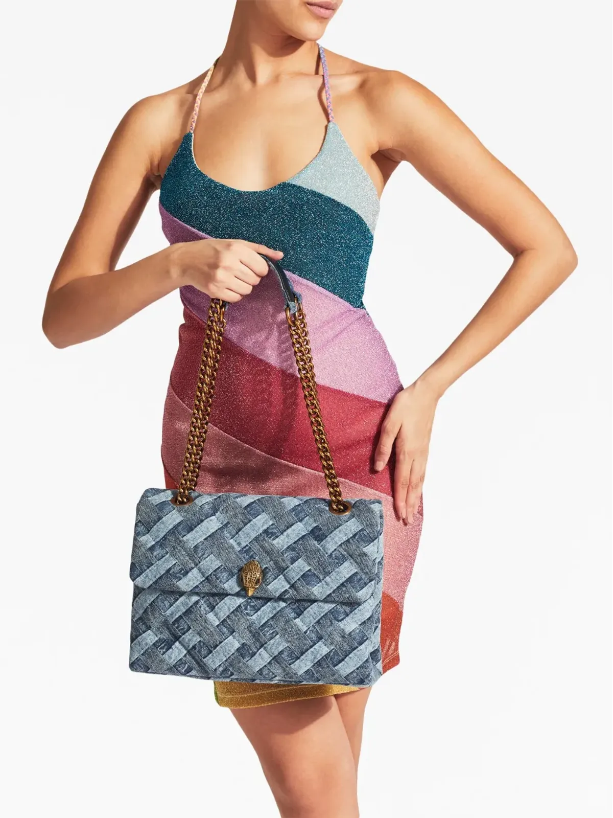 Kurt Geiger London Kensington Soft デニムショルダーバッグ - 画像2