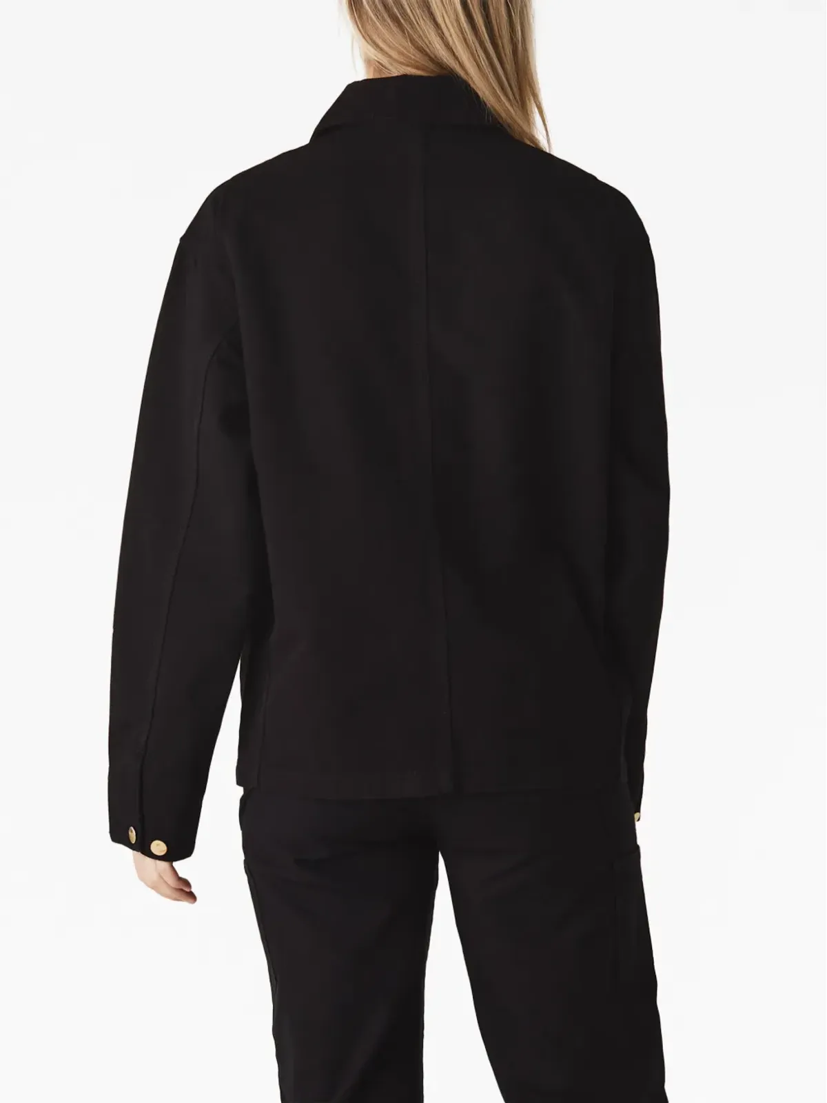 Carhartt WIP ロゴパッチ コットン シャツジャケット - ブラック - 画像3
