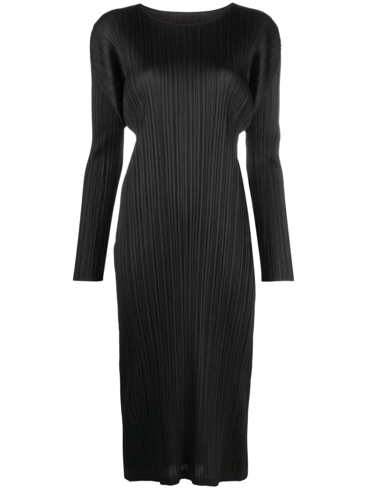 Pleats Please Issey Miyake セプテンバー プリーツサテン ミディドレス - 画像1