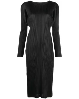 Pleats Please Issey Miyake セプテンバー プリーツサテン ミディドレス - サムネイル1