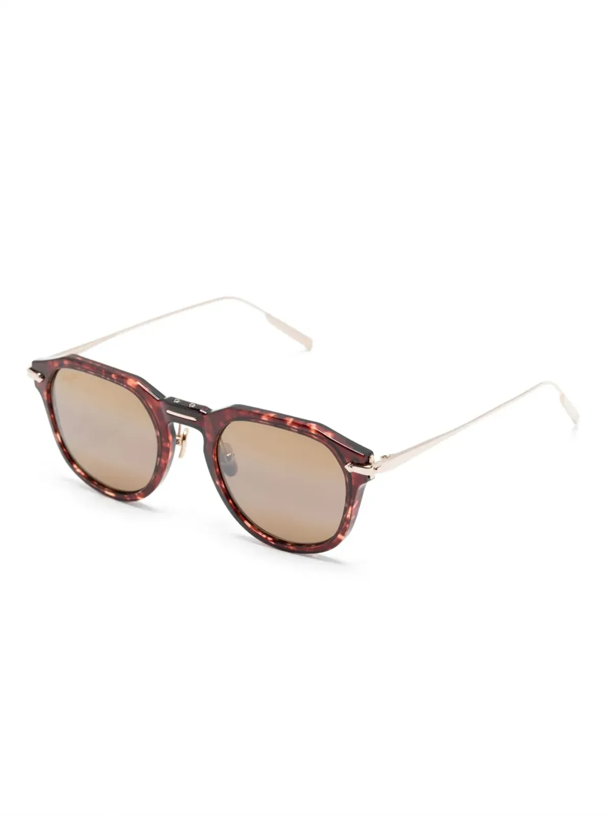 Maui Jim アリカ べっ甲柄 ジオメトリックサングラス ブラウン - 画像2
