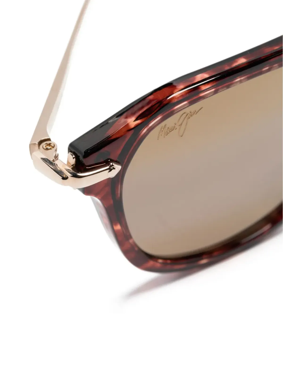 Maui Jim アリカ べっ甲柄 ジオメトリックサングラス ブラウン - 画像3