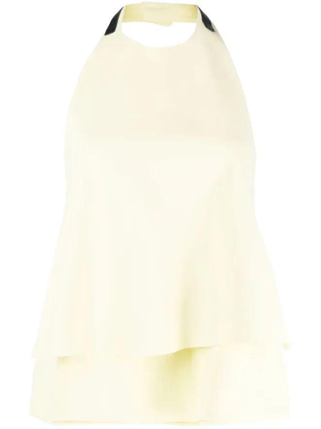 Jil Sander Jil Sander ホルターネック・オープンバックのトップス イエローの商品画像