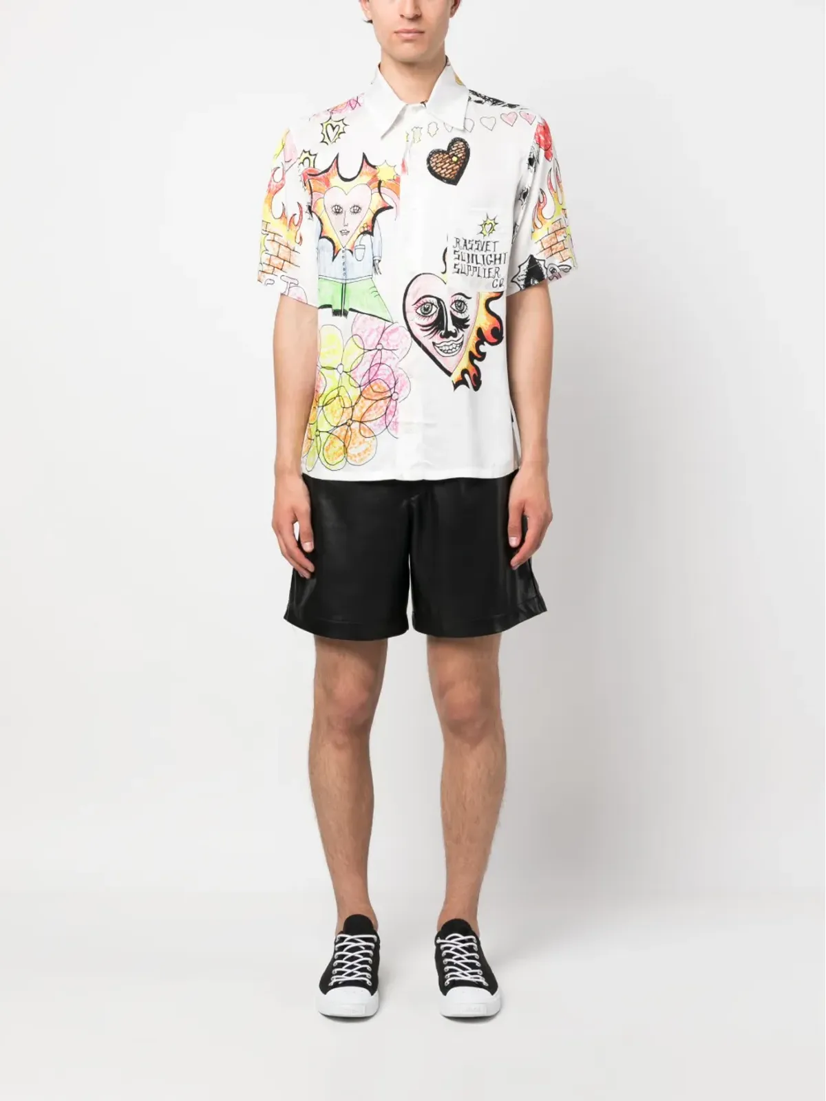 RASSVET ドローストリングス グラフィックプリント シャツ - 画像2