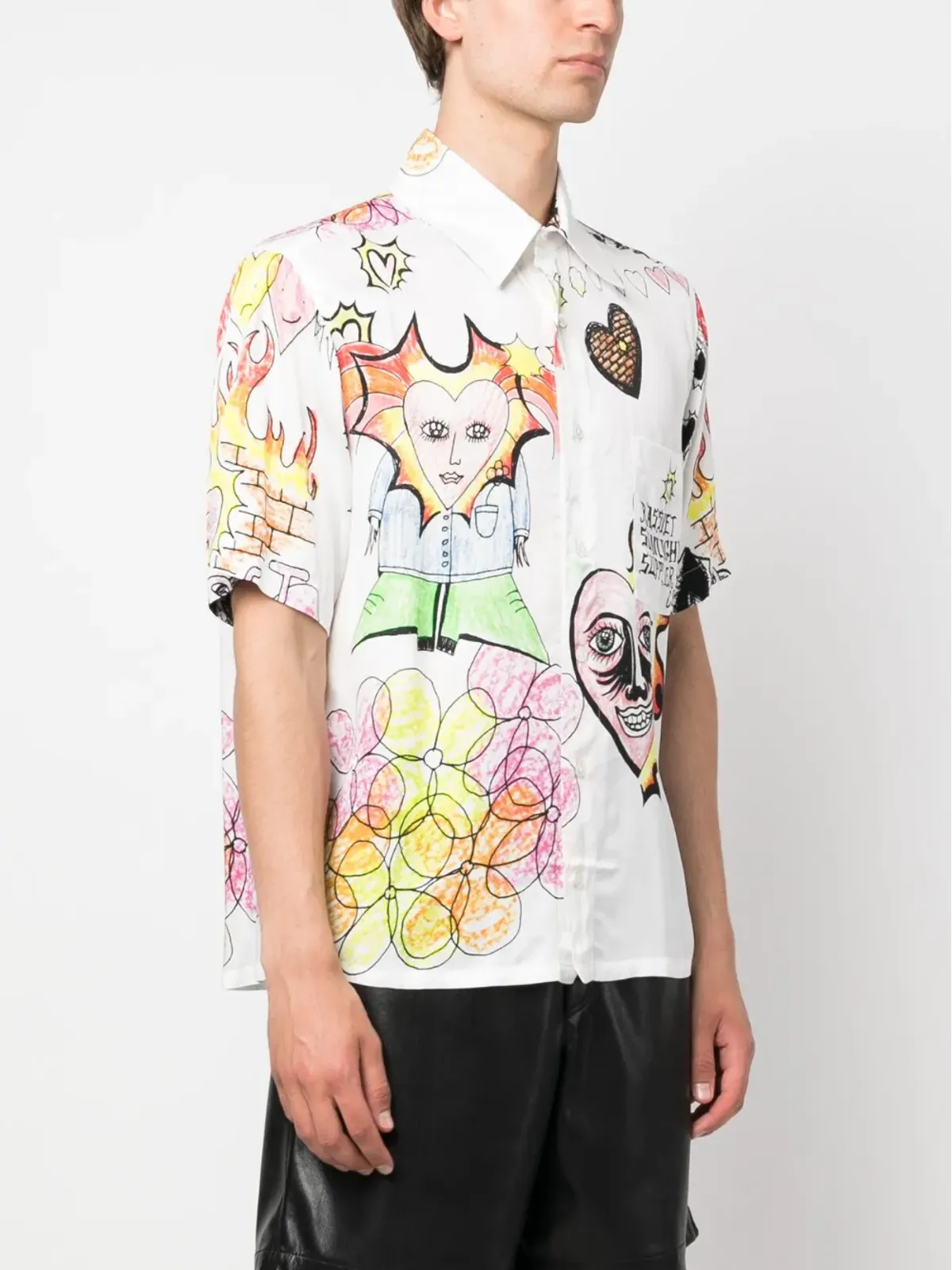 RASSVET ドローストリングス グラフィックプリント シャツ - 画像3