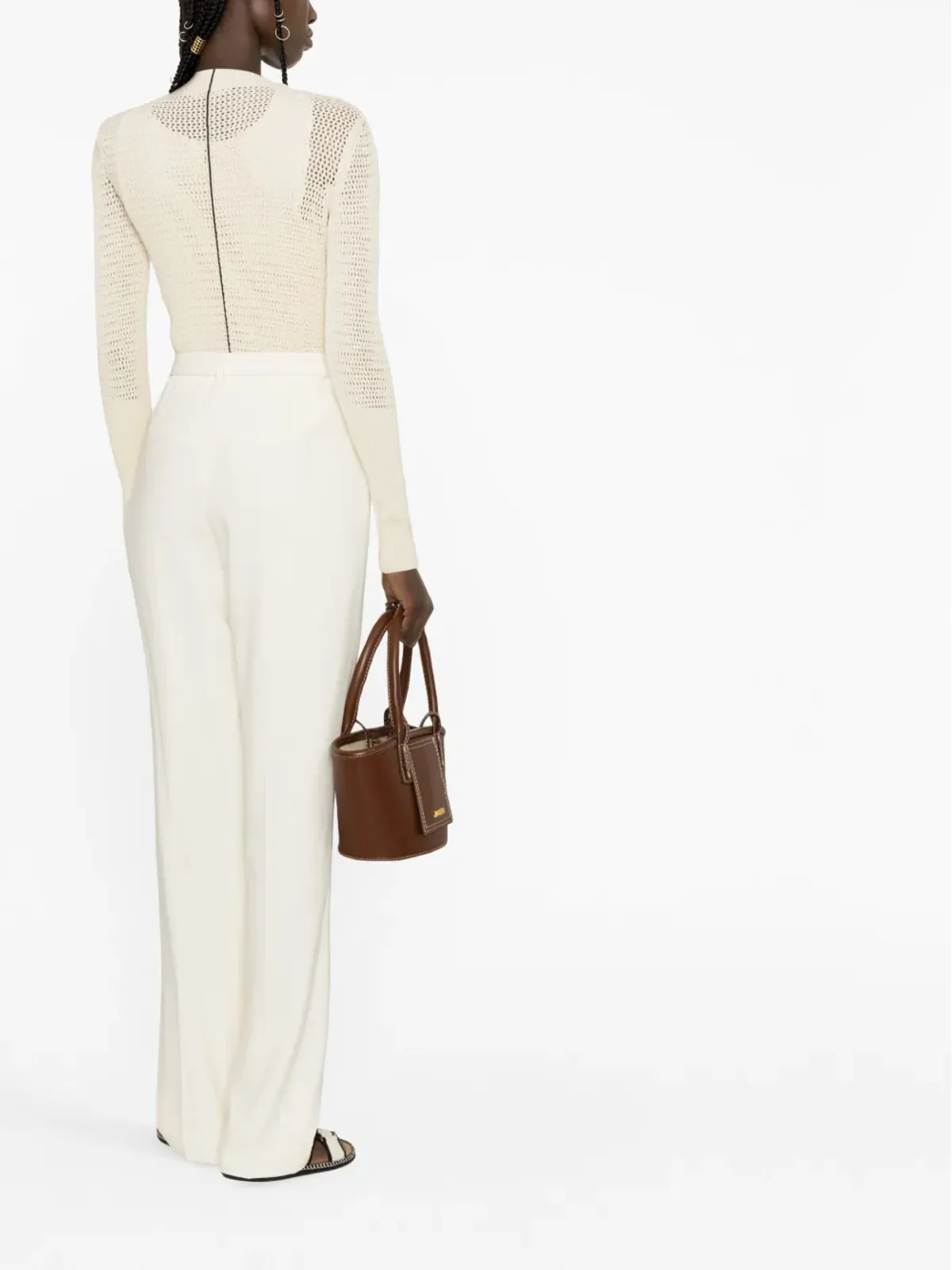 Ralph Lauren Collection スタンフォード ベルト付きストレートレッグ ウールパンツ - 画像3