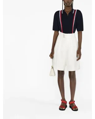 Ralph Lauren Collection フランシーヌ プリーツ シルク ショーツ（ホワイト） - サムネイル2