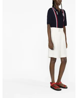 Ralph Lauren Collection フランシーヌ プリーツ シルク ショーツ（ホワイト） - サムネイル4