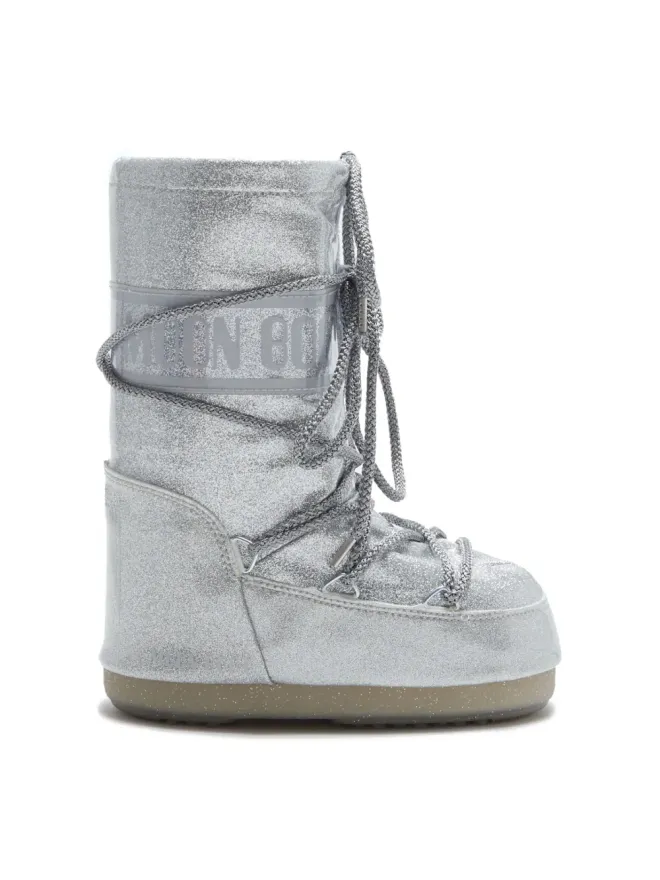 Moon Boot Kids Moon Boot Kids アイコンジュニア グリッター入りスノーブーツの商品画像