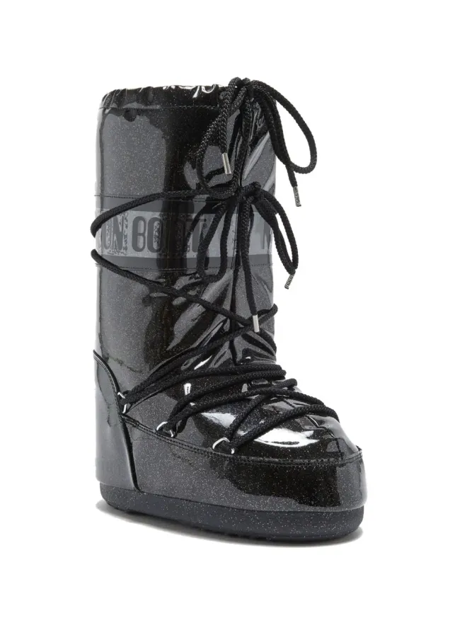 Moon Boot Kids Moon Boot Kids ロゴプリント グリッターディテール ブーツの商品画像