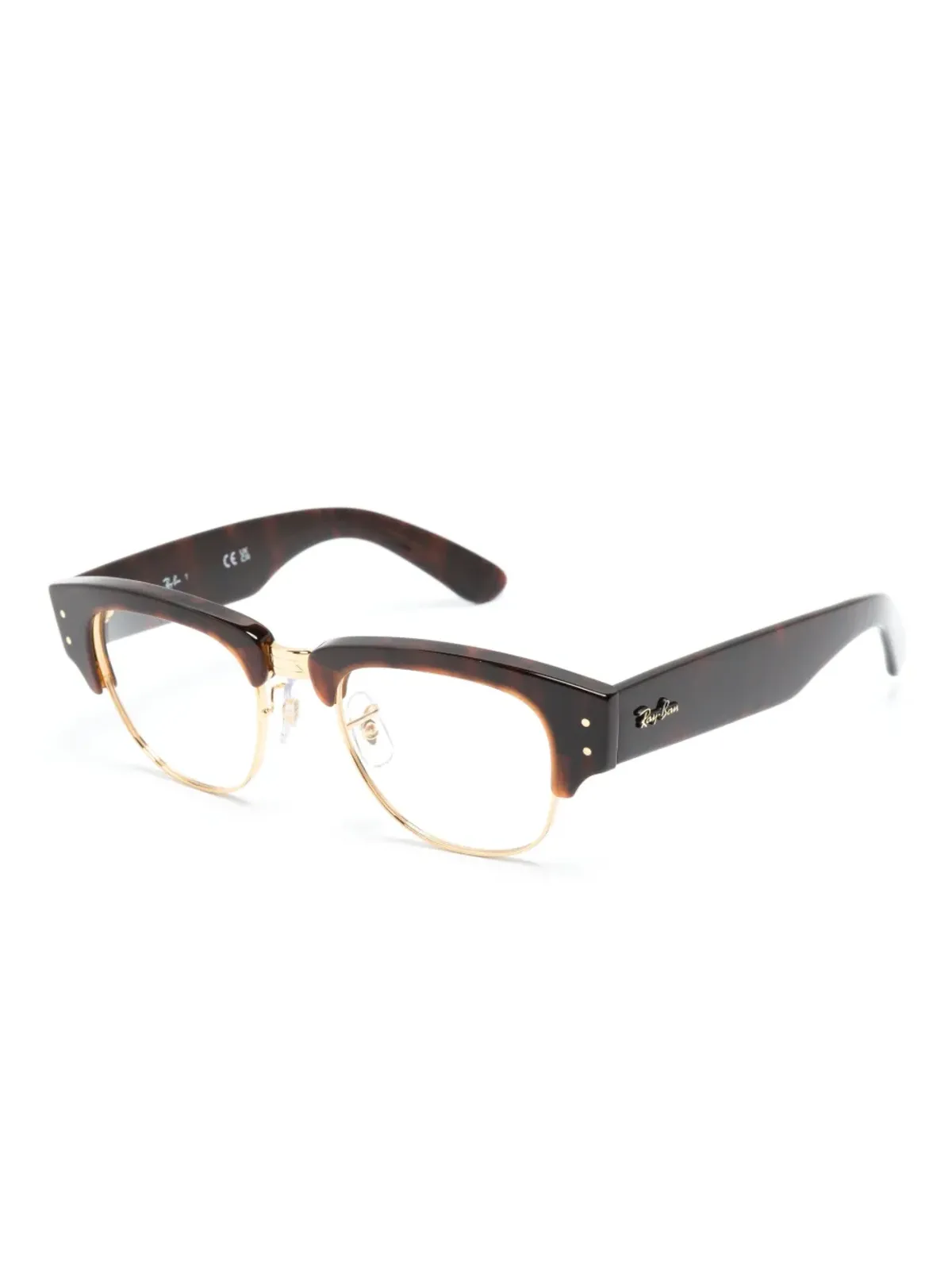 Ray-Ban Mega Clubmaster tortoiseshell-effect glasses - Brown - 画像2