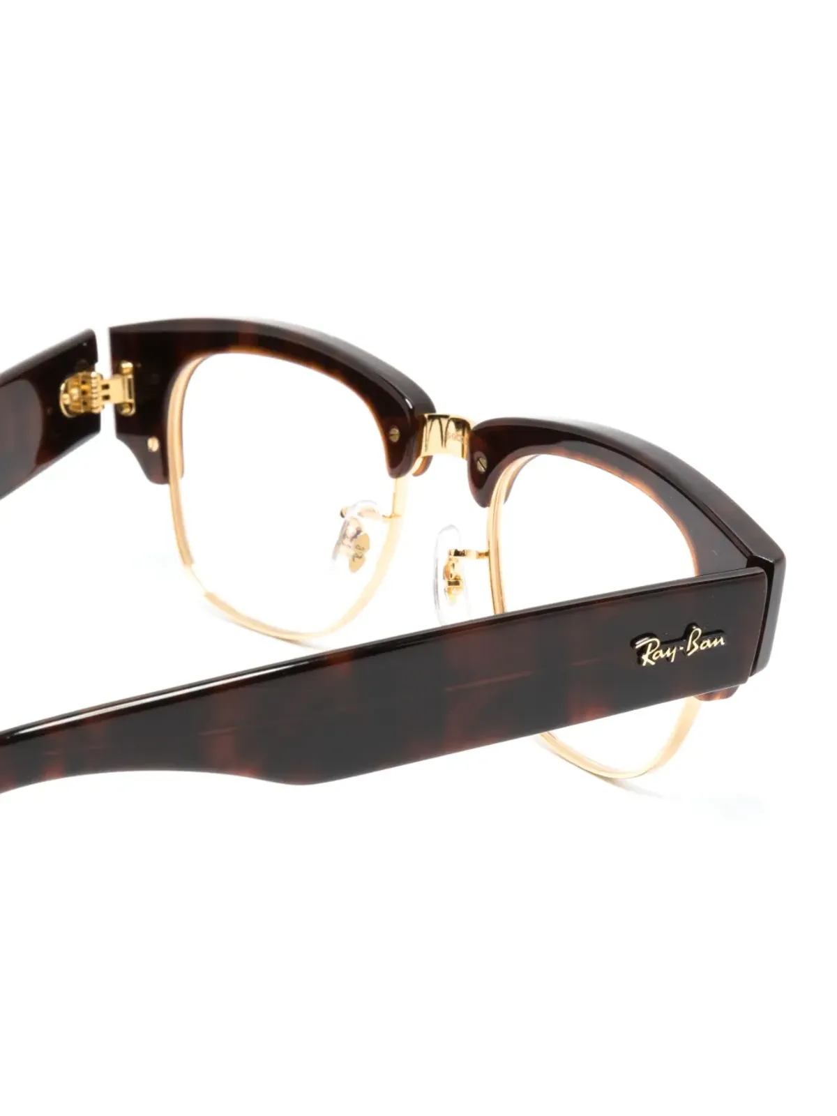 Ray-Ban Mega Clubmaster tortoiseshell-effect glasses - Brown - 画像3