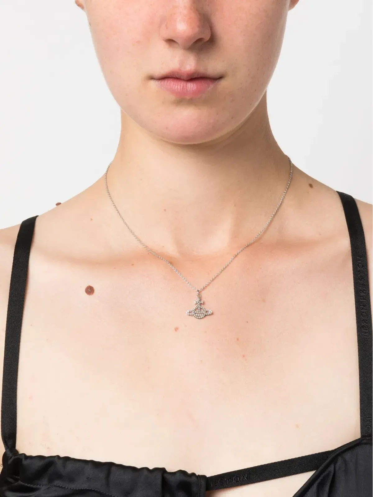 Vivienne Westwood クリスタル装飾のアジャスタブルフィットネックレス - 画像2