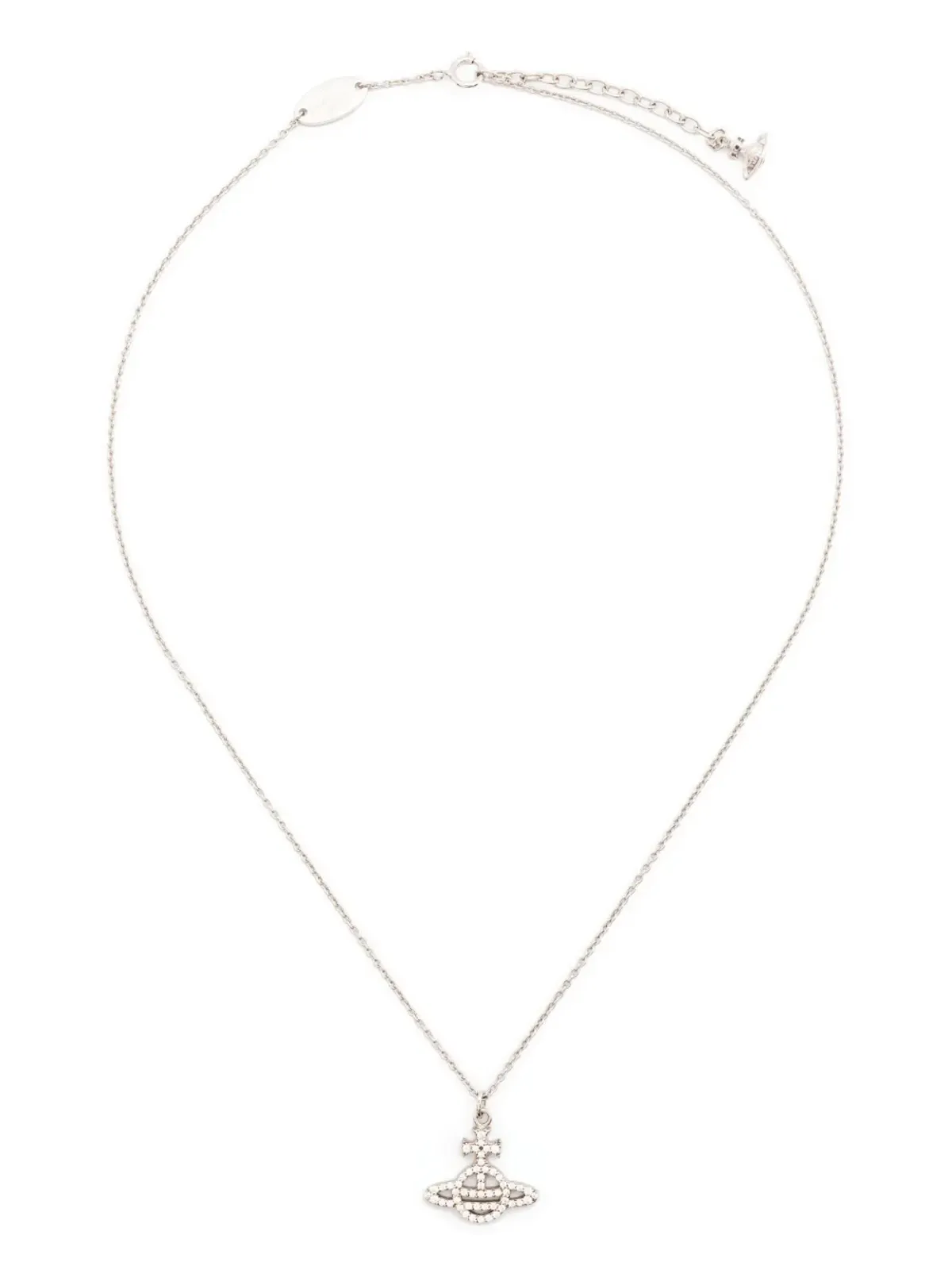 Vivienne Westwood クリスタル装飾のアジャスタブルフィットネックレス - 画像3