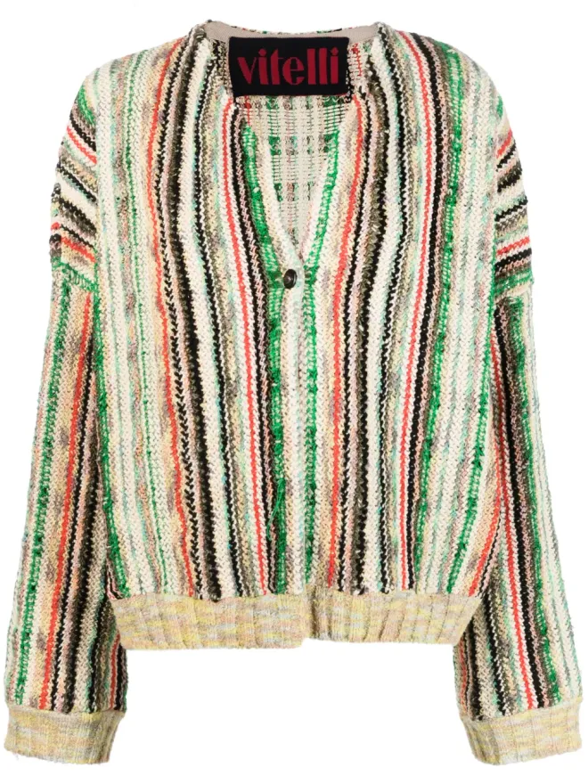 VITELLI VITELLI ストライプニットカーディガンの商品画像