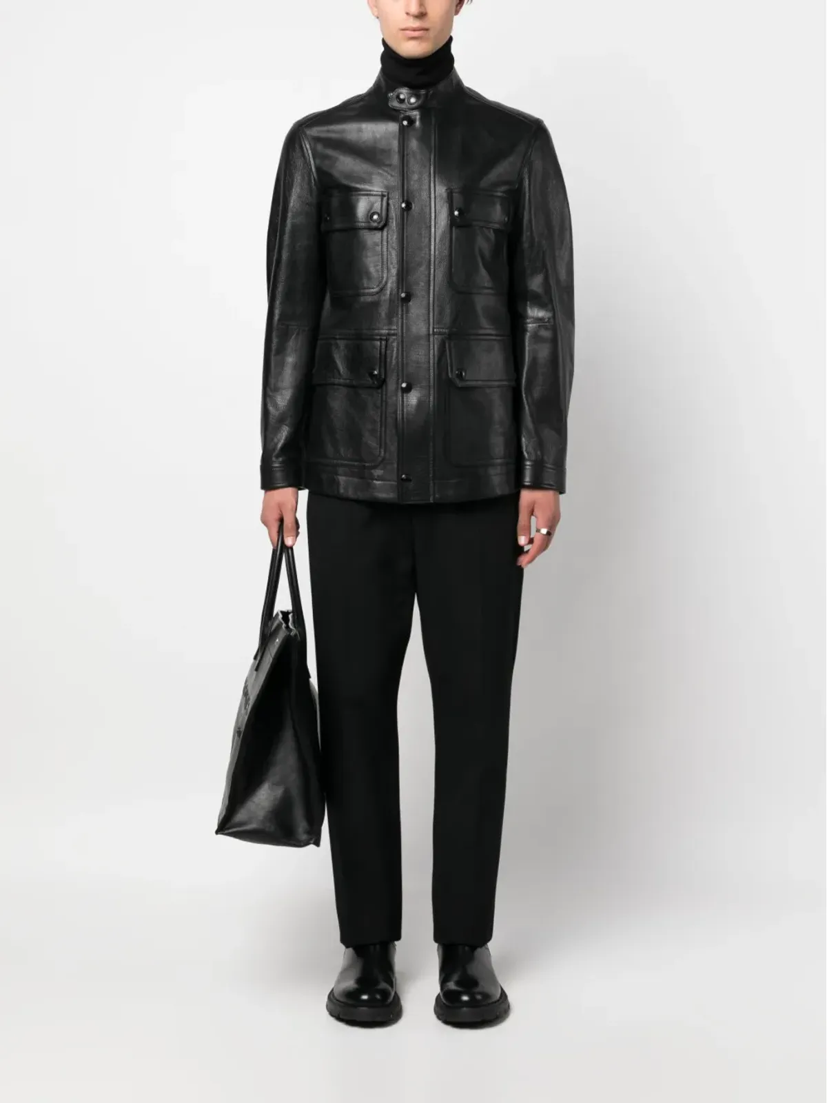 TOM FORD ジップアップレザージャケット - 画像2