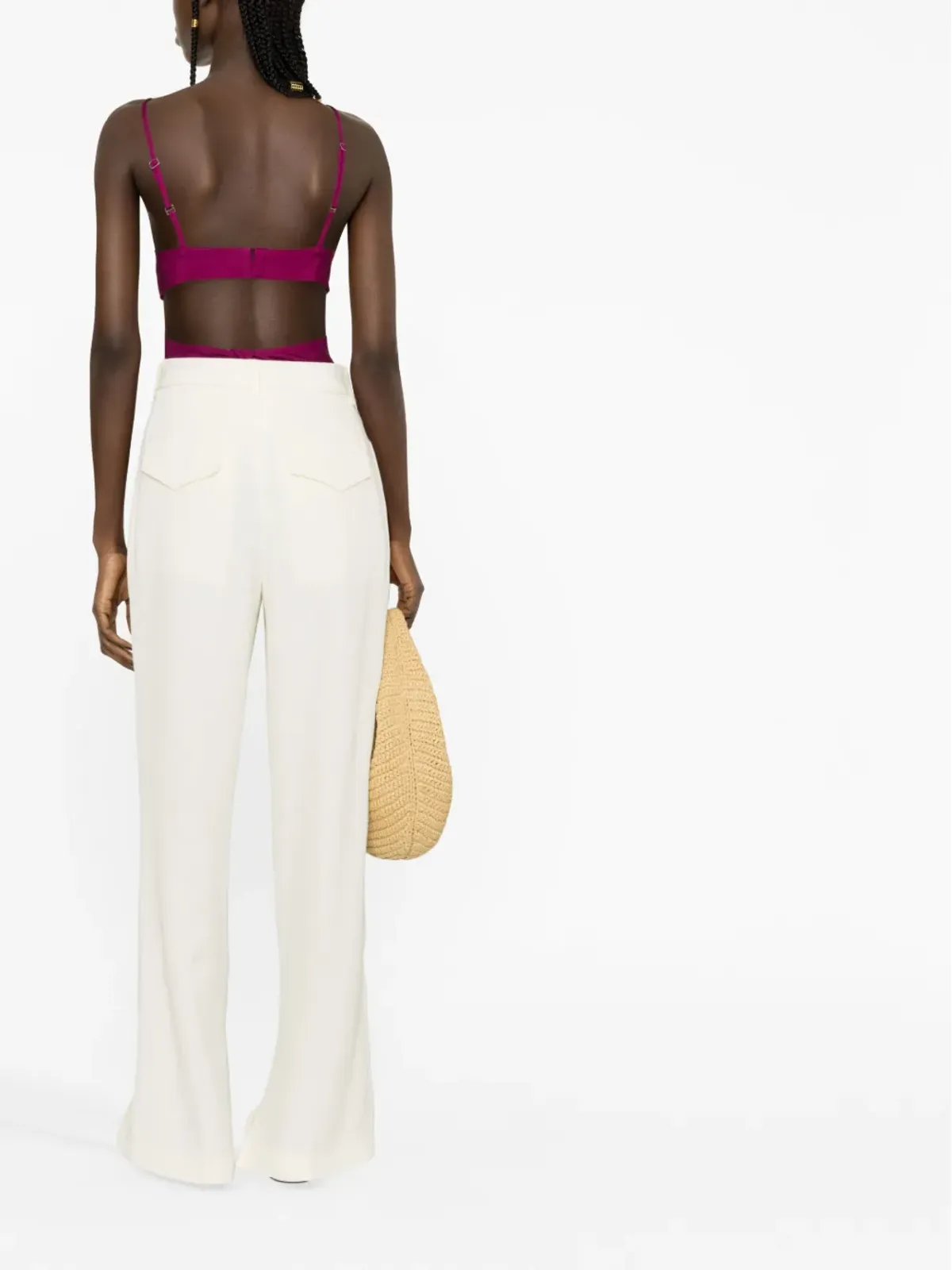 Jil Sander ベルト付きワイドレッグパンツ - 画像4