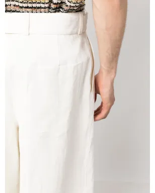 Jil Sander フレアリネン ベルマーダショーツ - サムネイル5