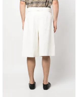 Jil Sander フレアリネン ベルマーダショーツ - サムネイル4