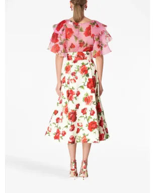 Carolina Herrera 花柄プリントのAラインスカート - サムネイル3